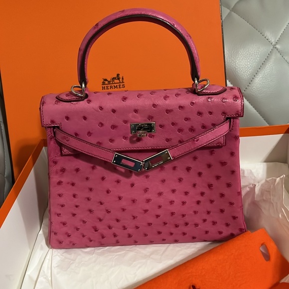 Hermes Kelly ostrich 25 - Picture 7 of 16